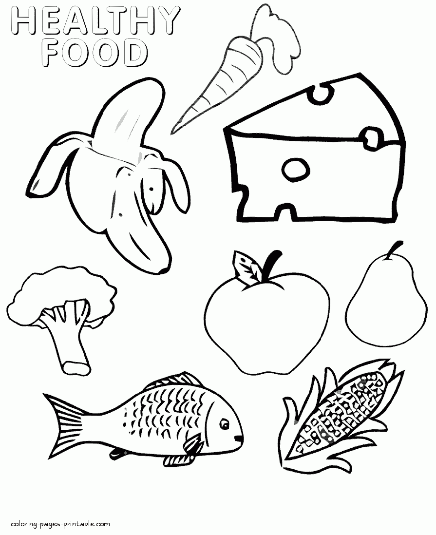 Food For Health Coloring Sheets COLORING PAGES PRINTABLE COM