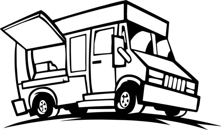 Food Truck Coloring Page Printable Coloring Pages Truck Coloring 