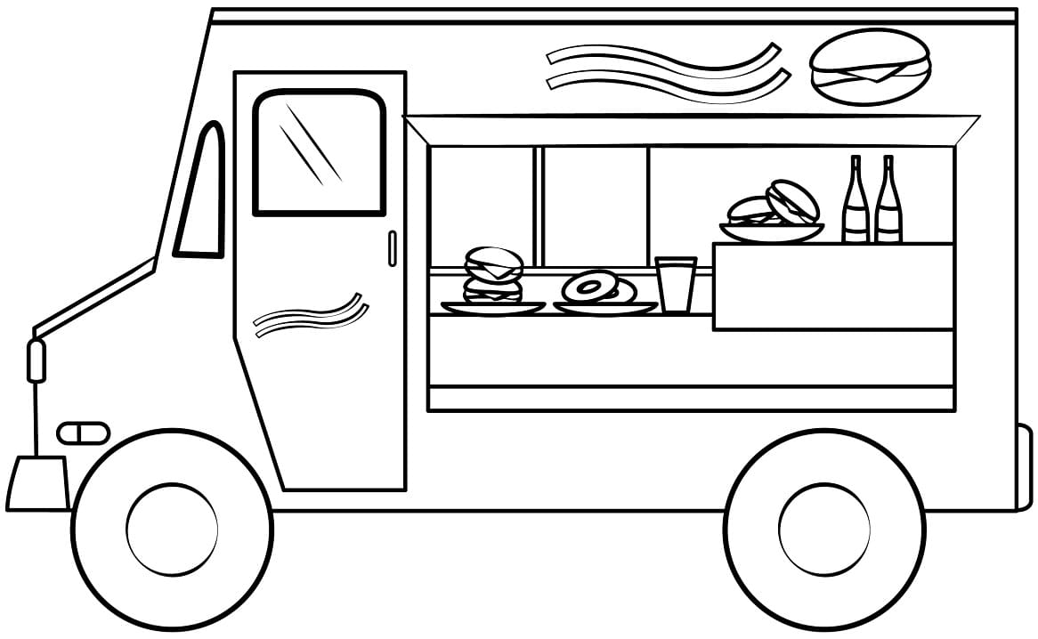 Food Truck Coloring Page The Best Porn Website