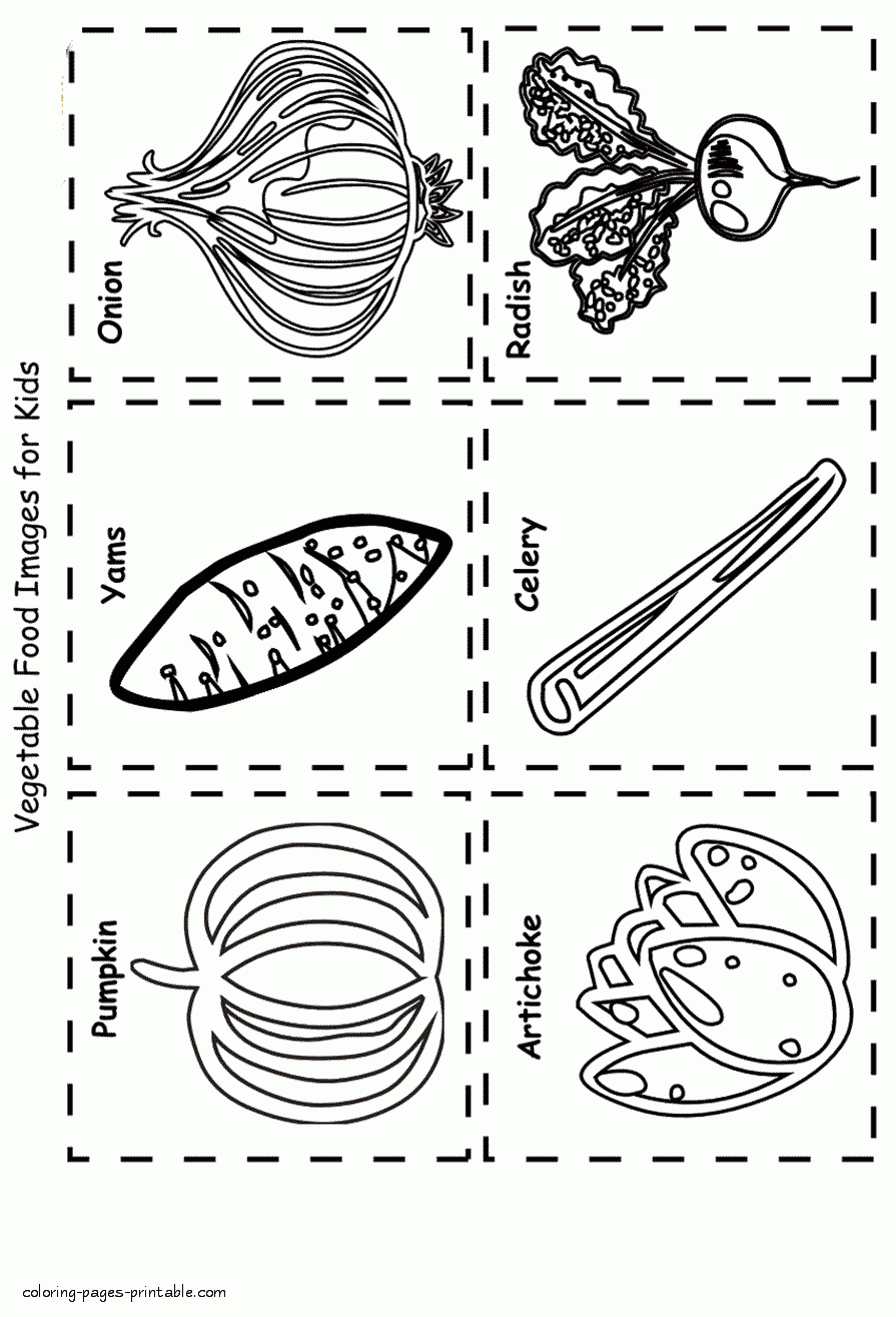 Food Web Coloring Pages Vegetable Cards