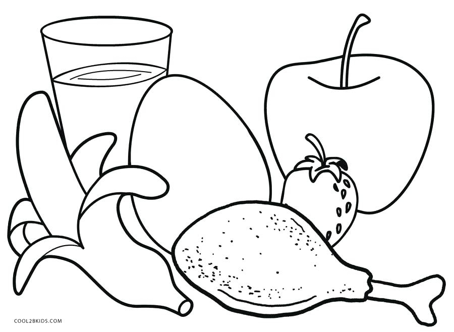 cute food with faces coloring pages easy