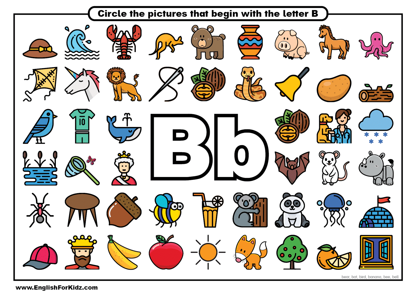 Foods Of The Alphabet Printable English Worksheet Free ESL 