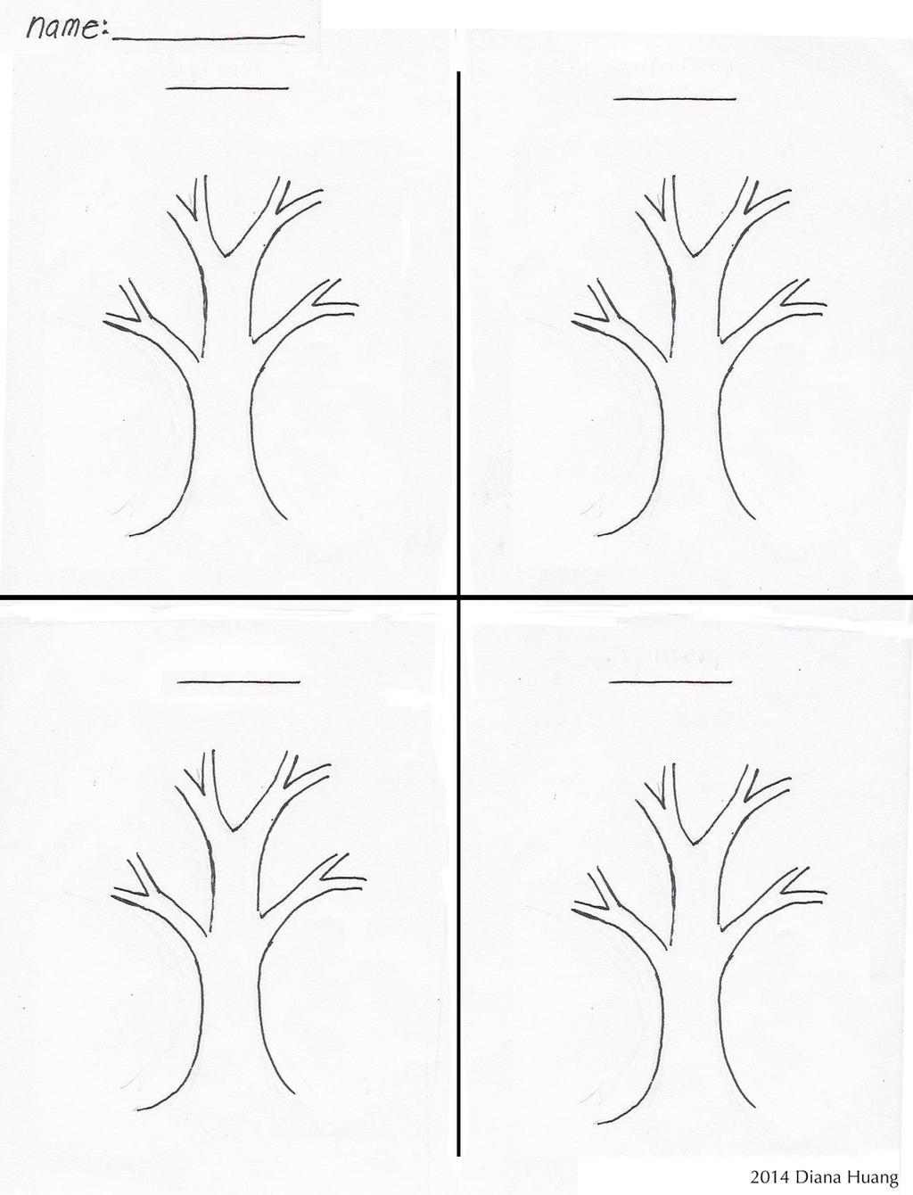 Four Seasons Tree Printable Template Printable Templates