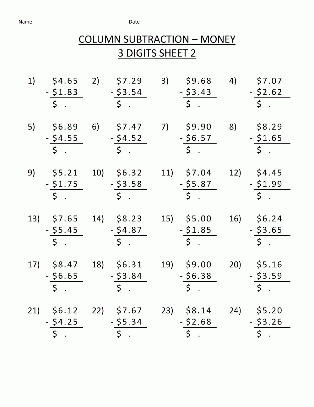 math for fourth graders worksheets