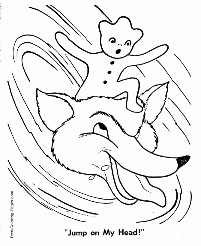 Gingerbread Man Coloring Page