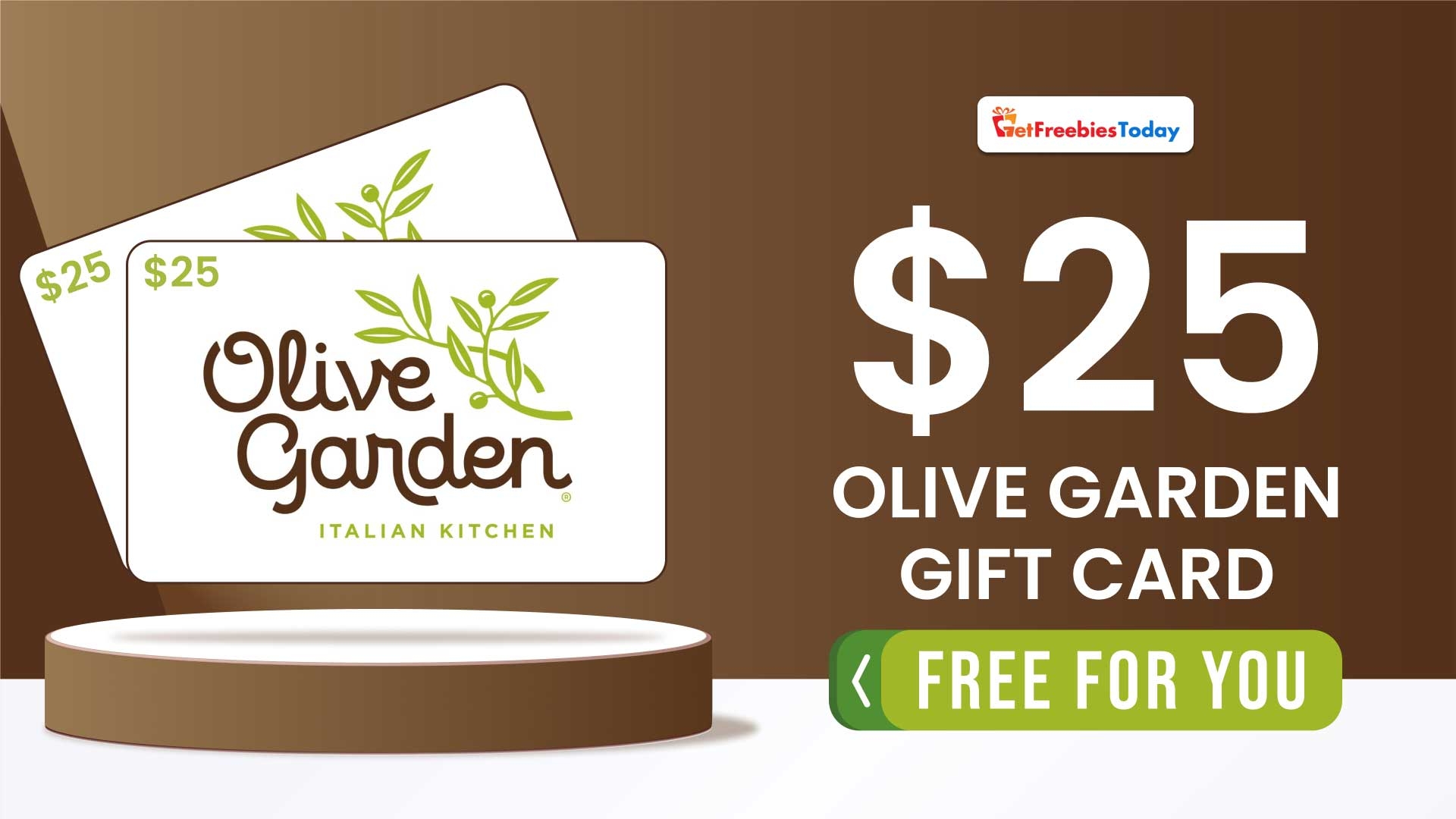 Free 25 Olive Garden Gift Card GetFreebiesToday