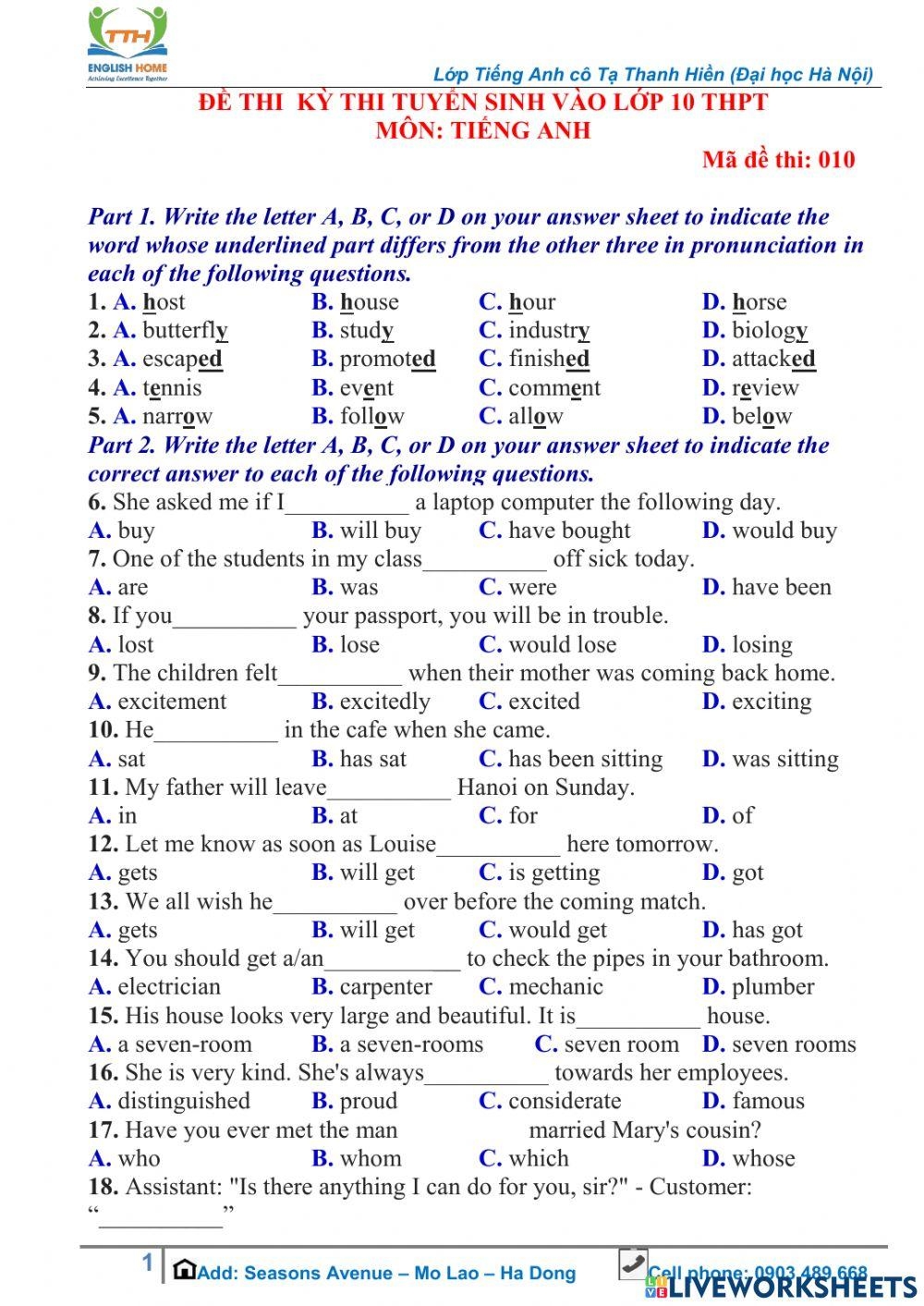 Free 9th Grade English Grammar Worksheet Download Free 9th Grade 