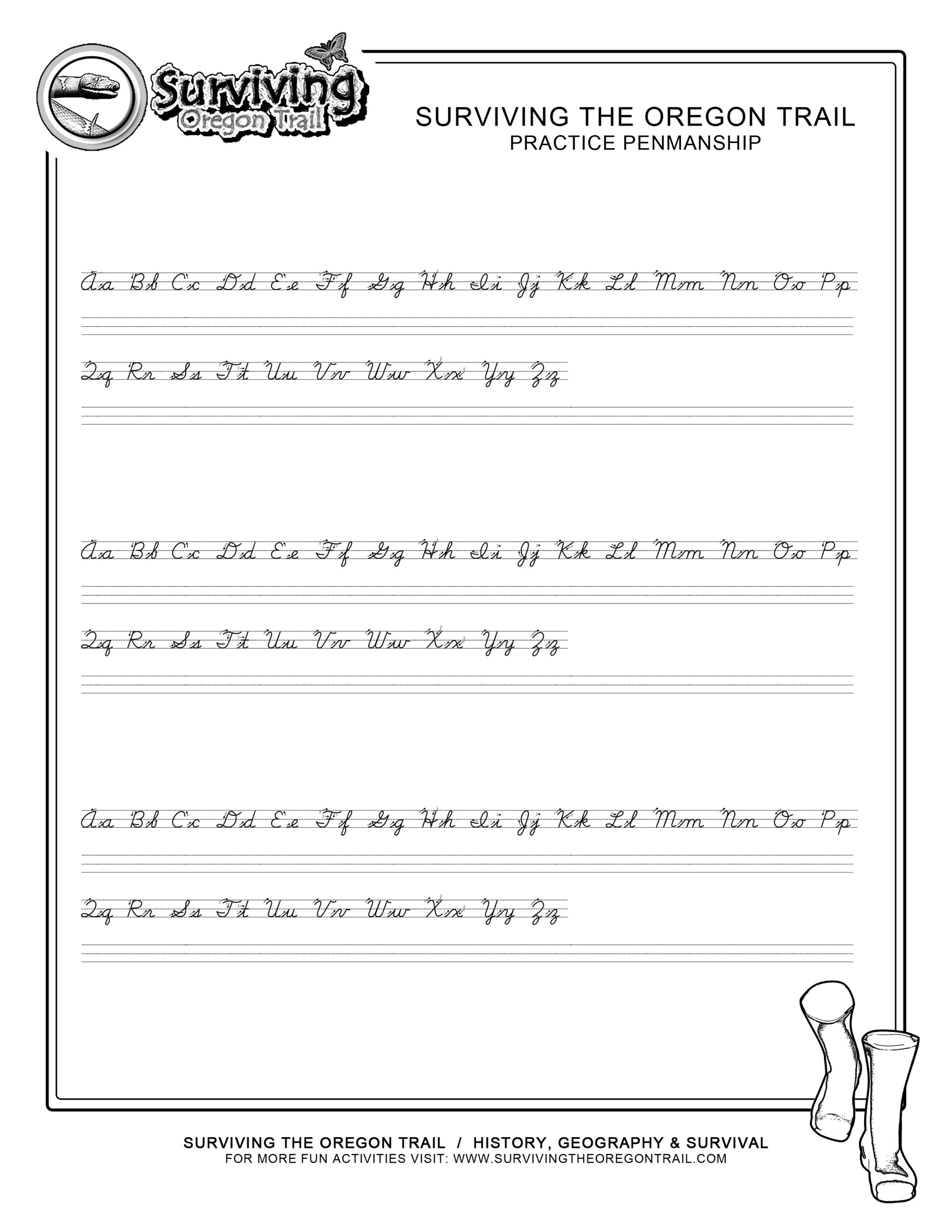 abc's in cursive worksheet
