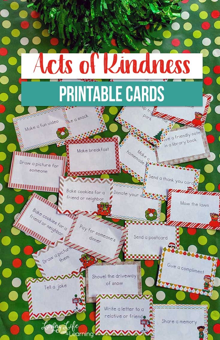 FREE Acts Of Kindness Printable Cards Free Homeschool Deals