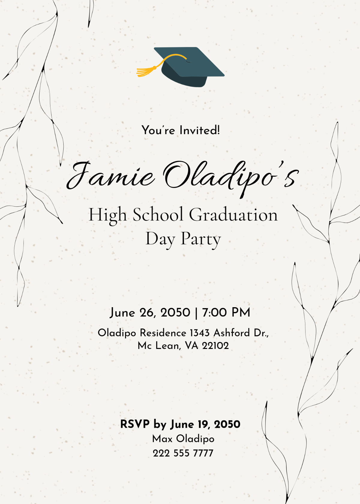 invitation template aesthetic