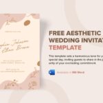 Free Aesthetic Invitation Template Download In Word Illustrator PSD