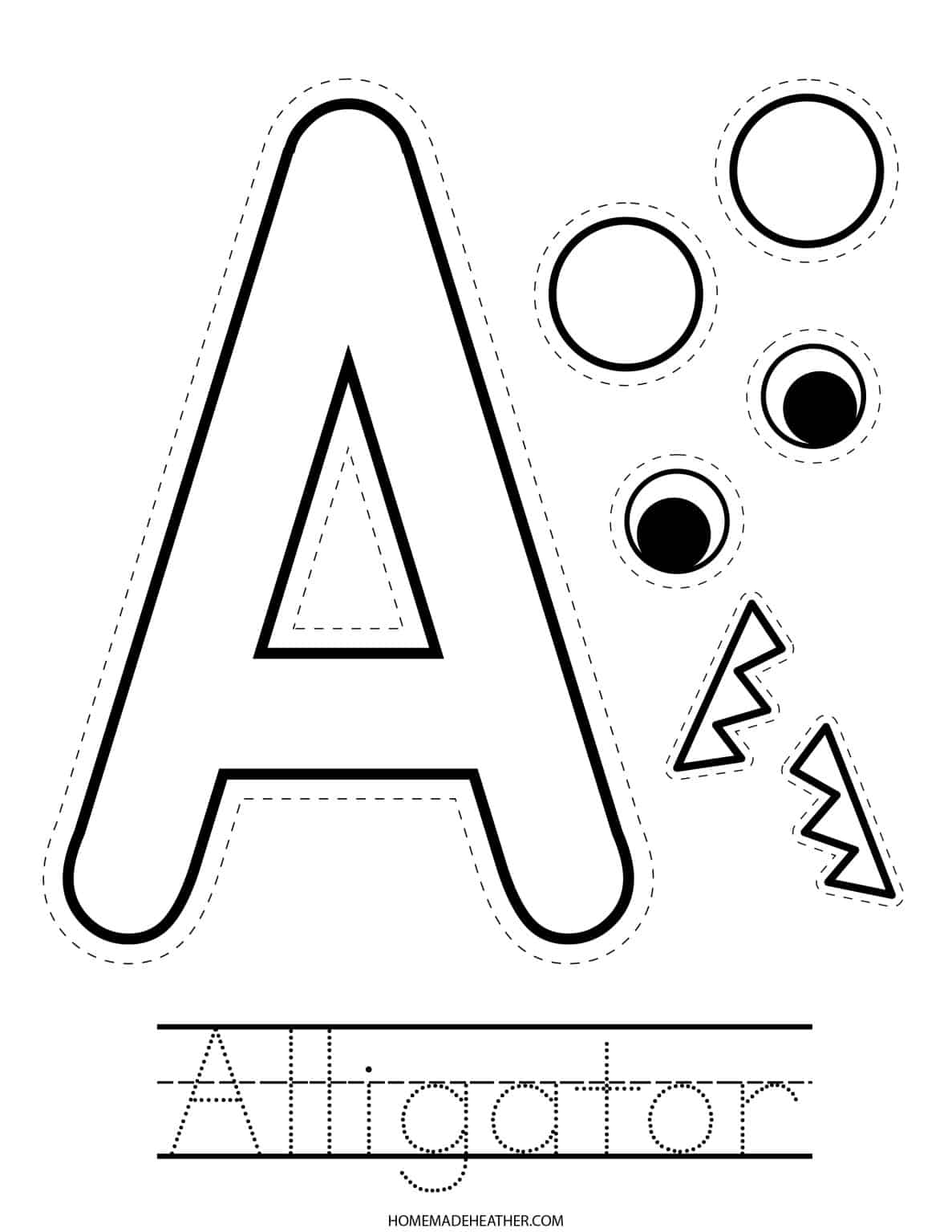 Free Alphabet Craft Printables Homemade Heather
