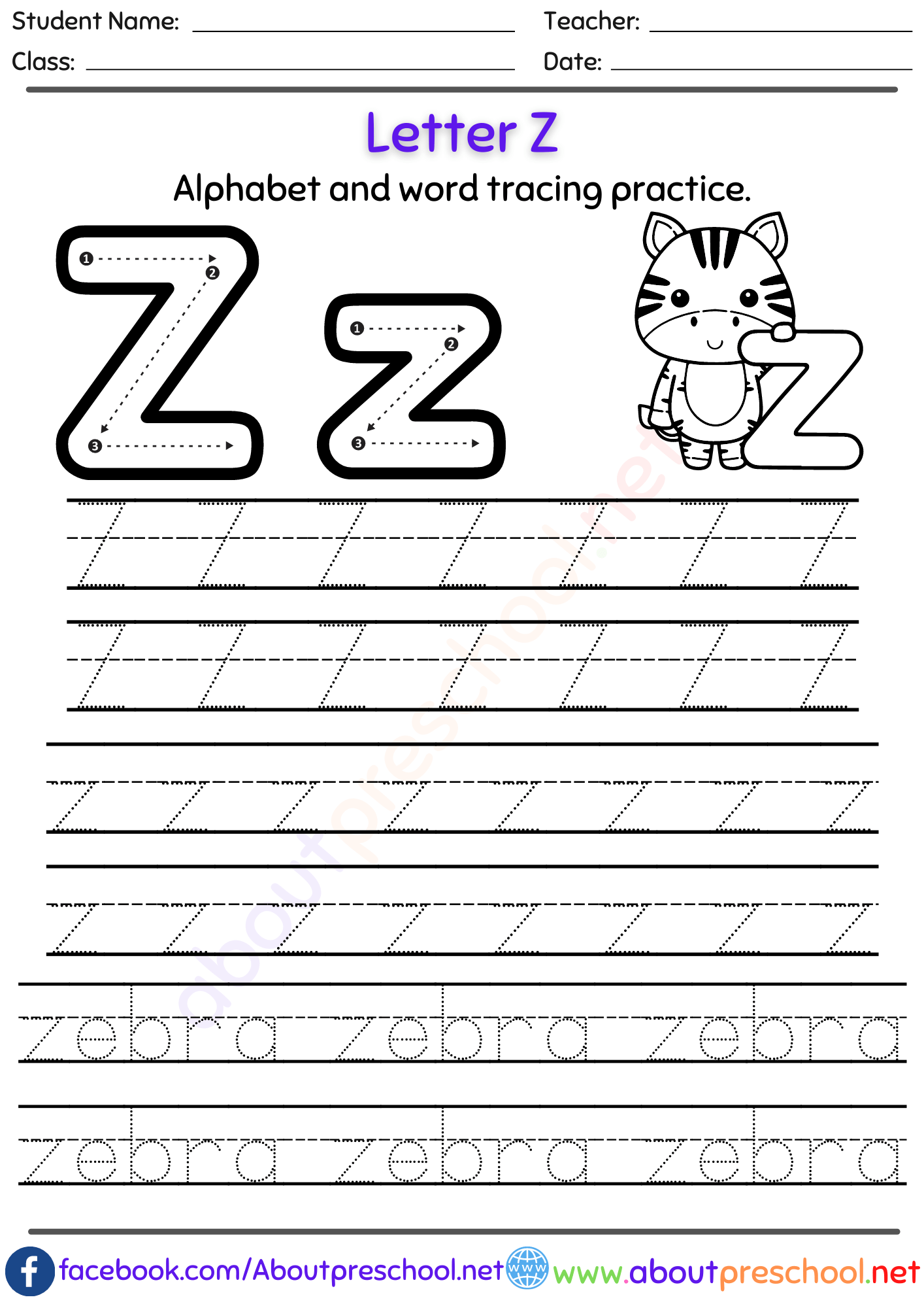 Free Alphabet Tracing Worksheets A Z Infoupdate