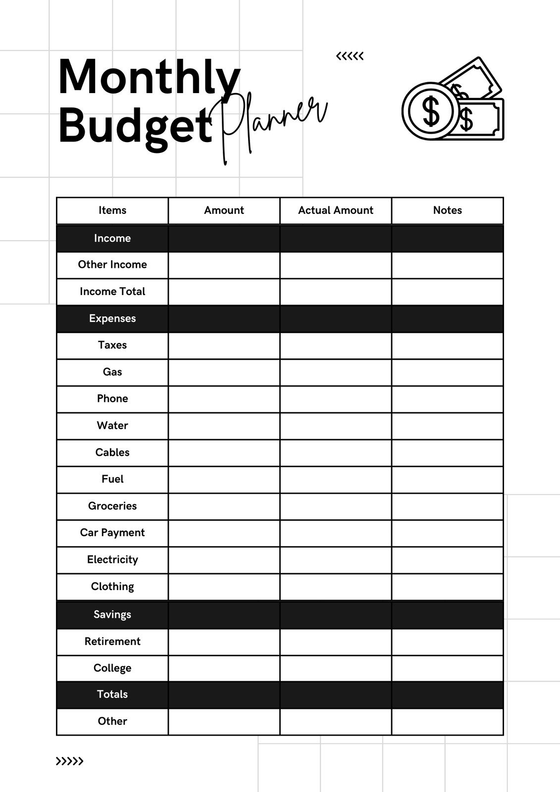 Free And Customizable Budget Templates Worksheets Library