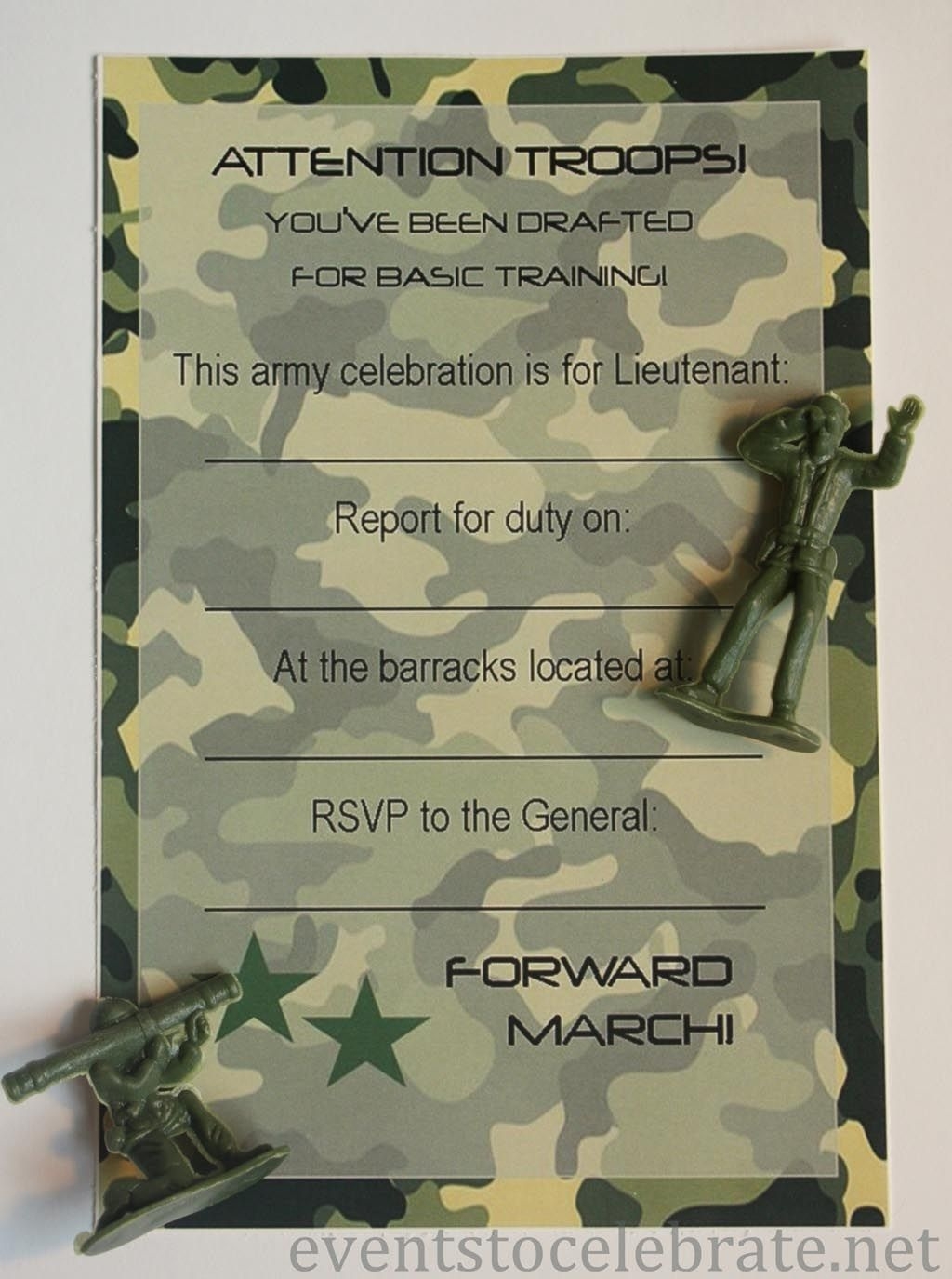 Free Army Birthday Invitation Template Army Party Invitation In 