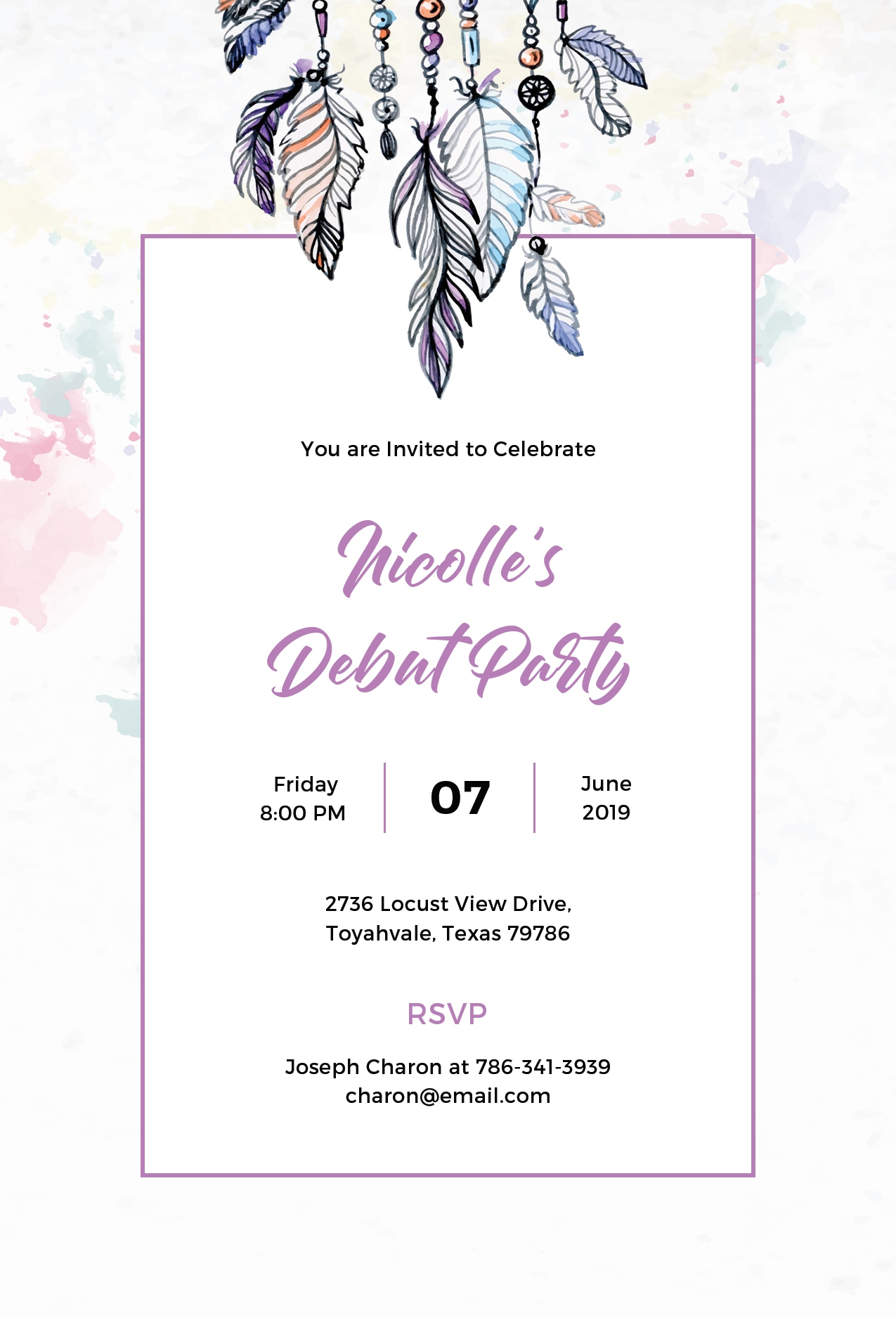 invitation template indesign