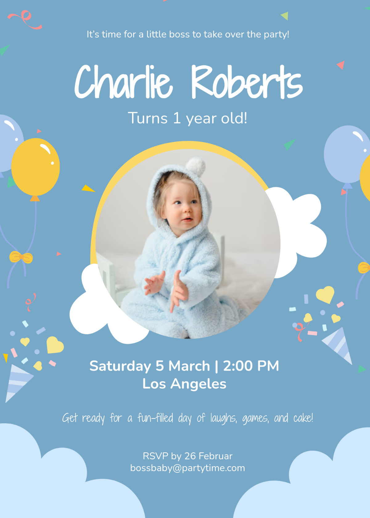 Free Boss Baby Party Invitation Template To Edit Online