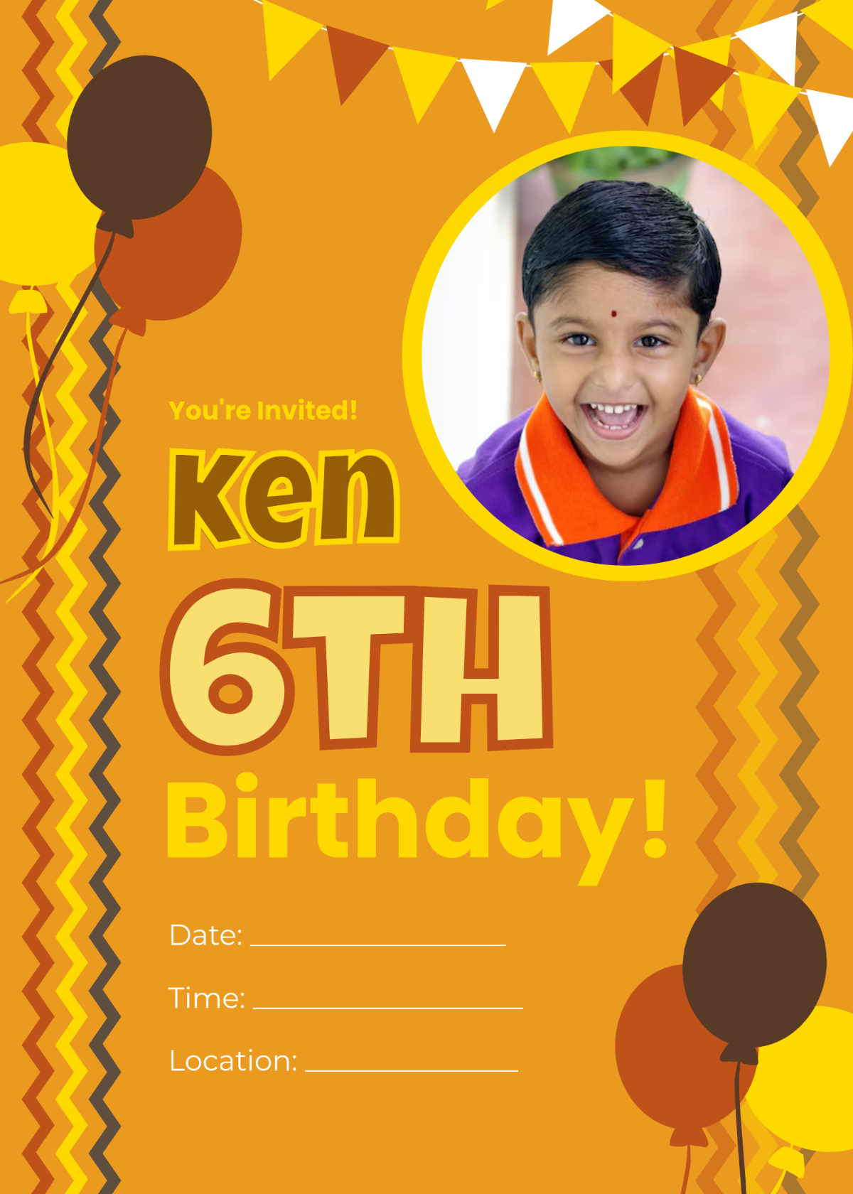 invitation template birthday boy