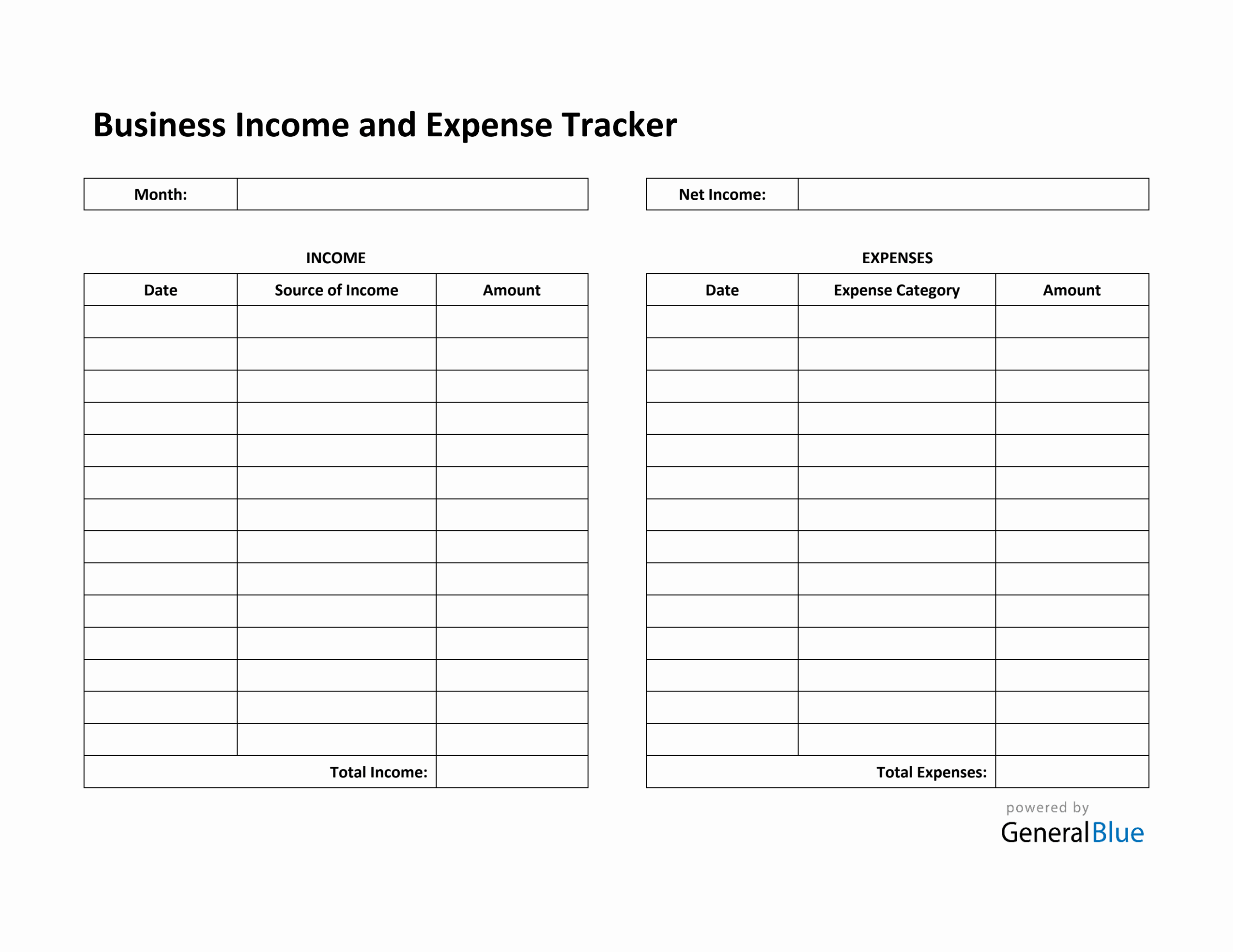 printable expense worksheet