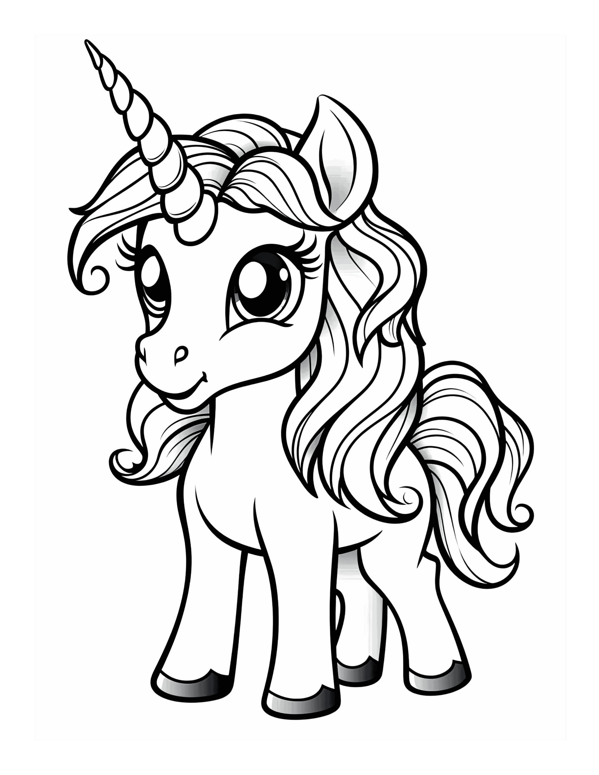 free coloring page unicorn