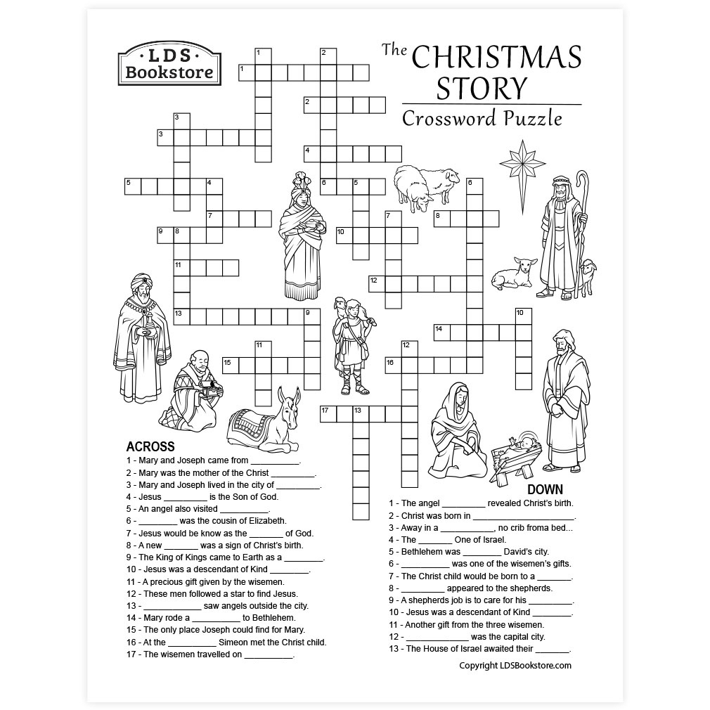 christmas crossword puzzles printable free
