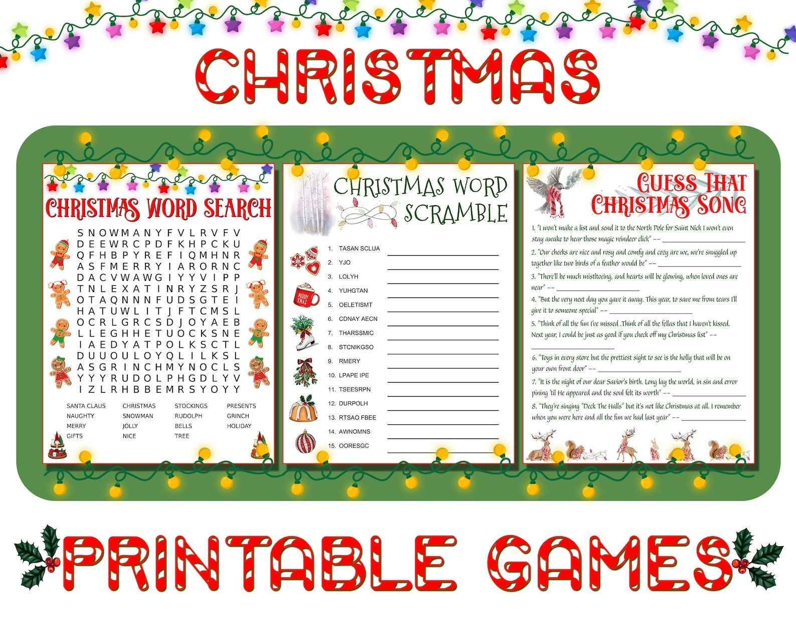 Free Christmas Games Printable Printable edu pe