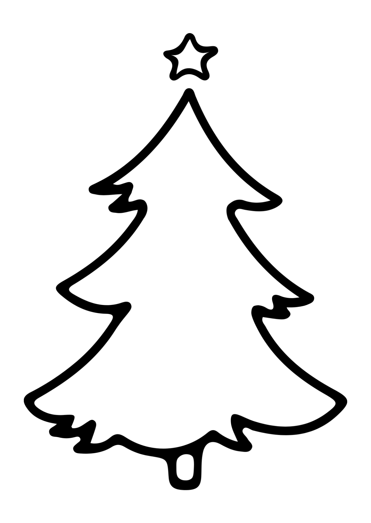 Free Christmas Tree Outline Template To Edit Online