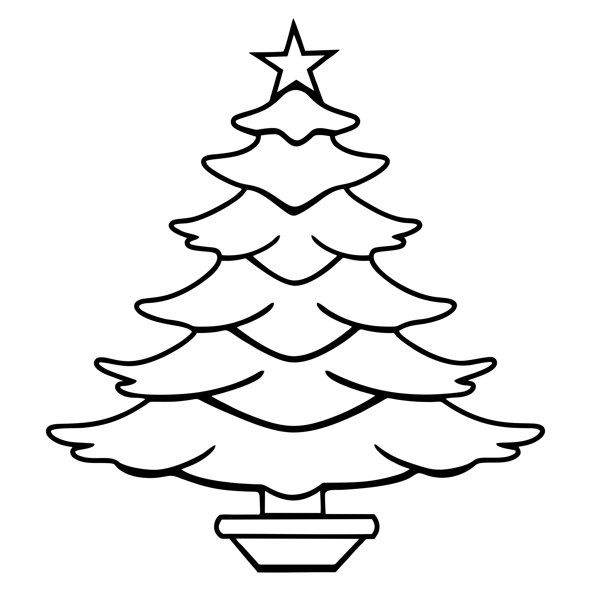 Free Christmas Tree Stencil Printable Pdf Printable Free Templates