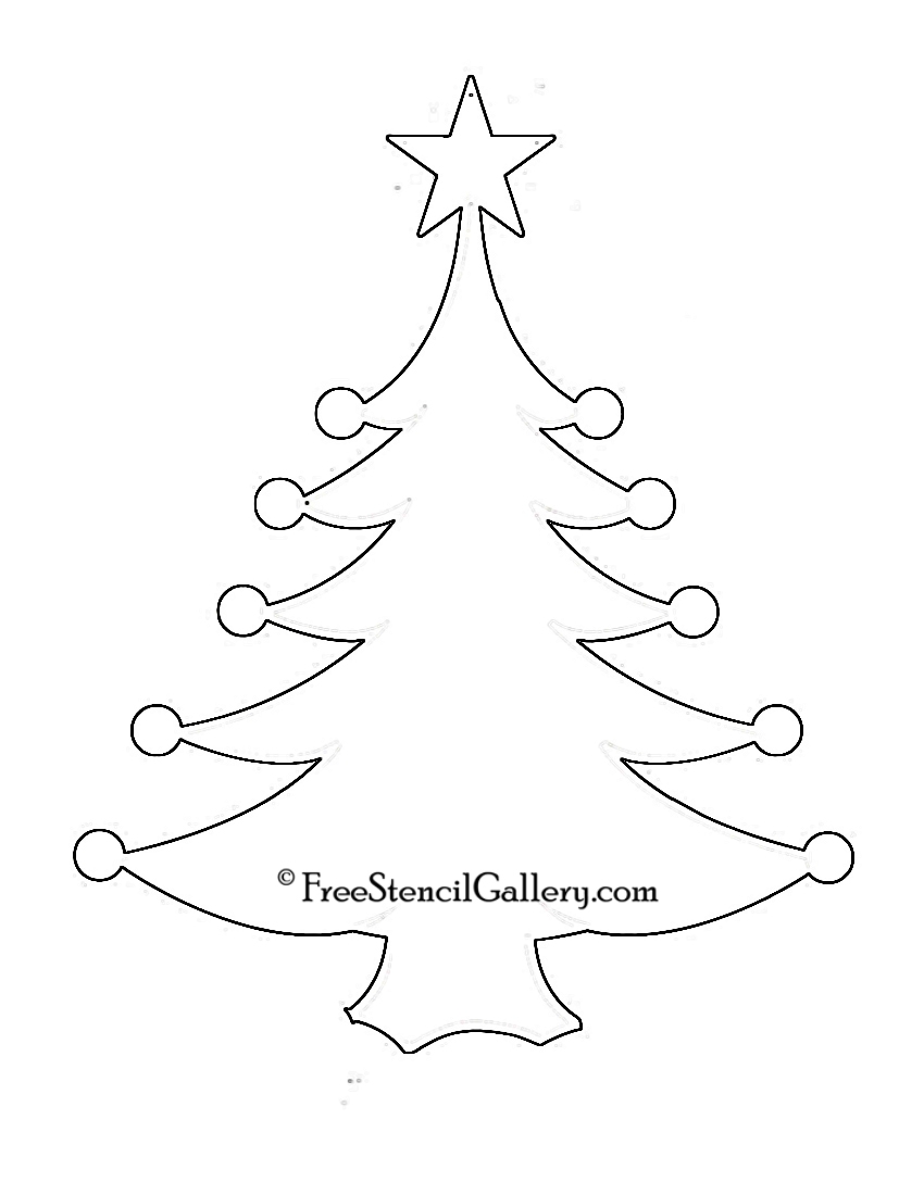 Free Christmas Tree Stencil Printable Pdf Printable Free Templates