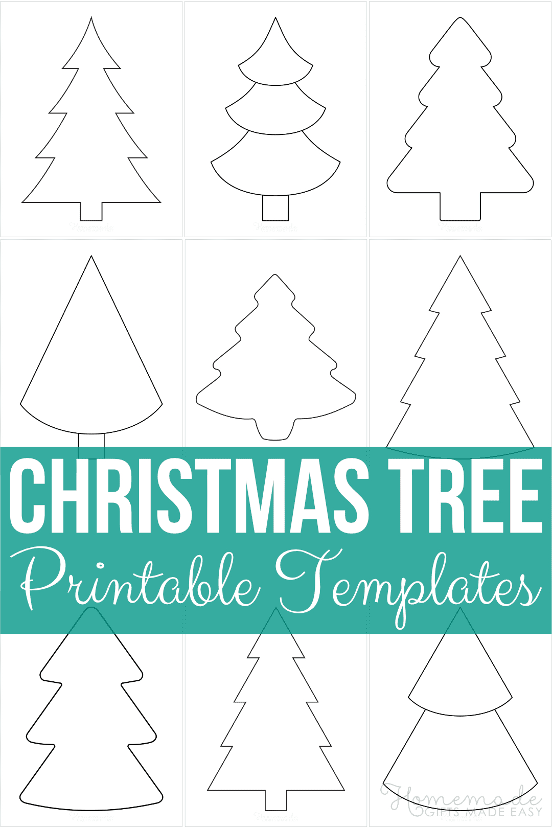 Free Christmas Tree Template Printable FREE Printable A Z