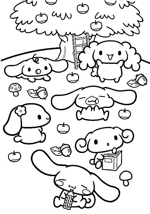 Free Cinnamoroll Coloring Page