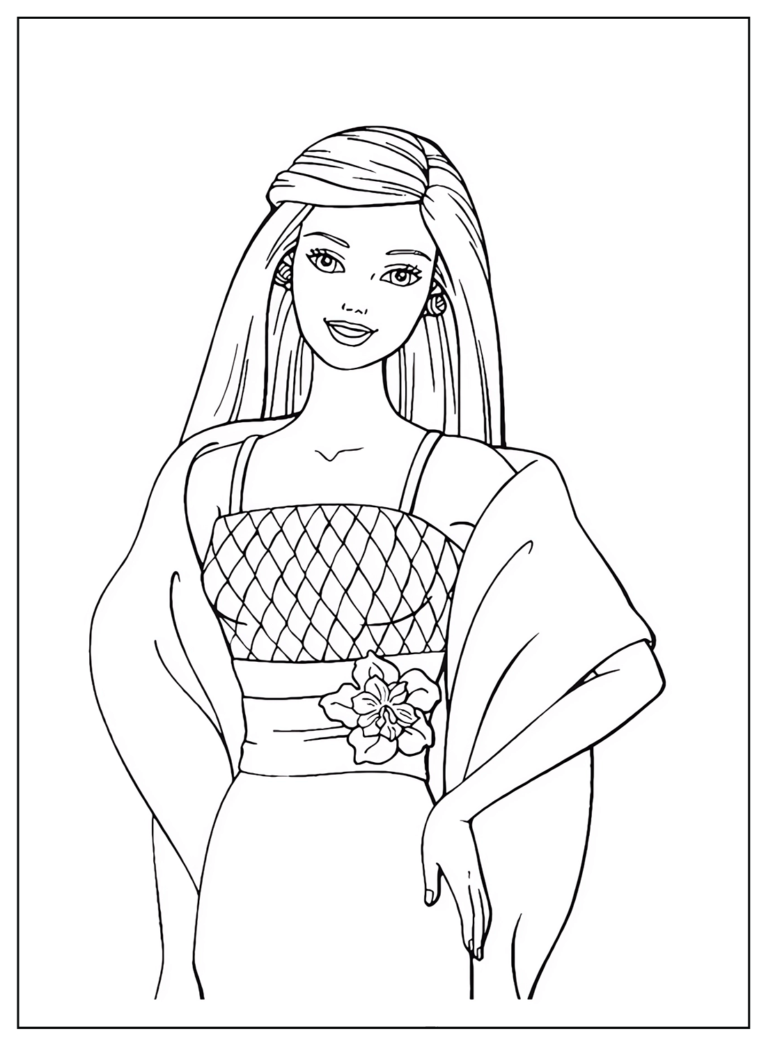 Free Coloring Page Barbie Free Printable Coloring Pages