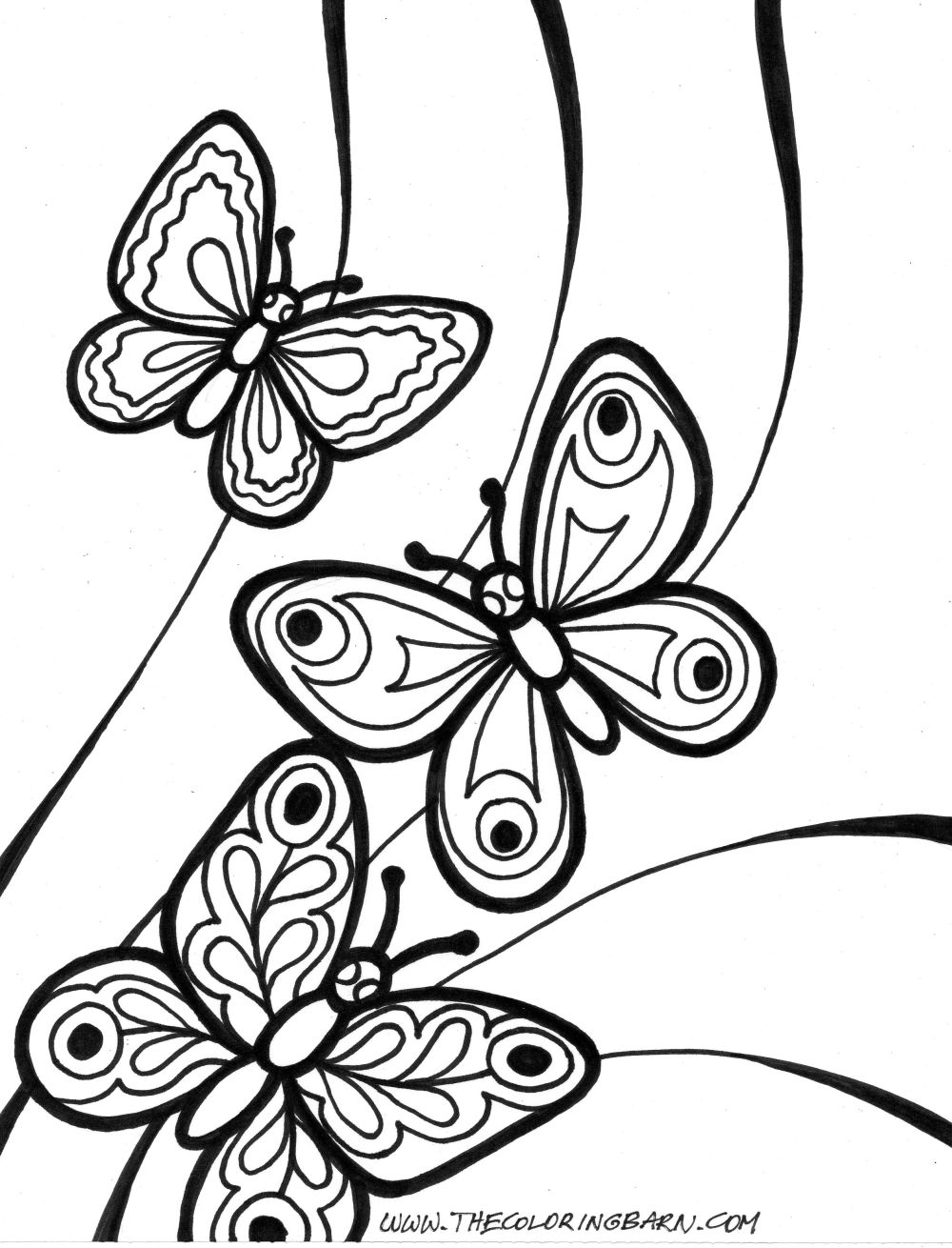 Free Coloring Pages Butterflies ClipArt Best