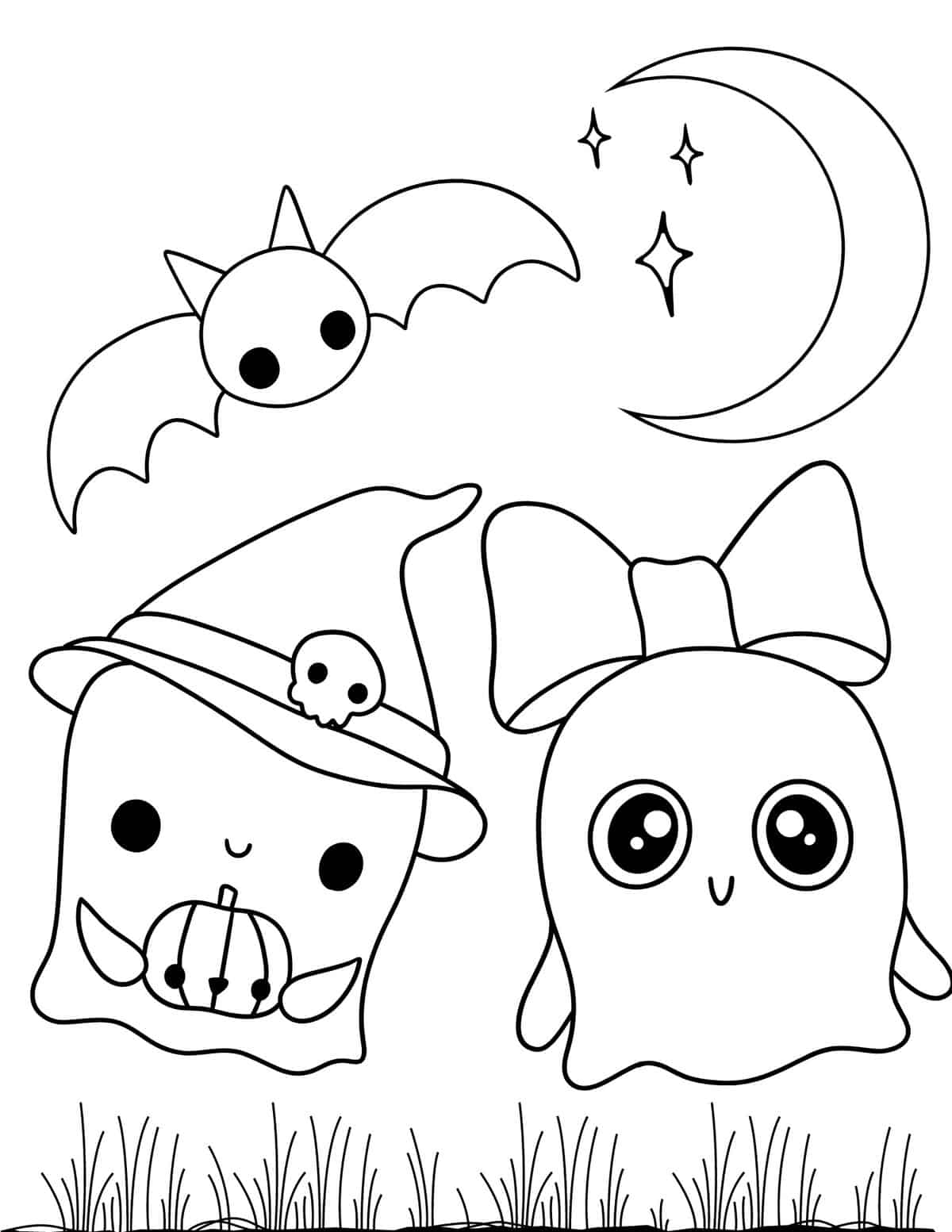 Free Coloring Pages Halloween Ghosts 2022 Get Halloween 2022 Update