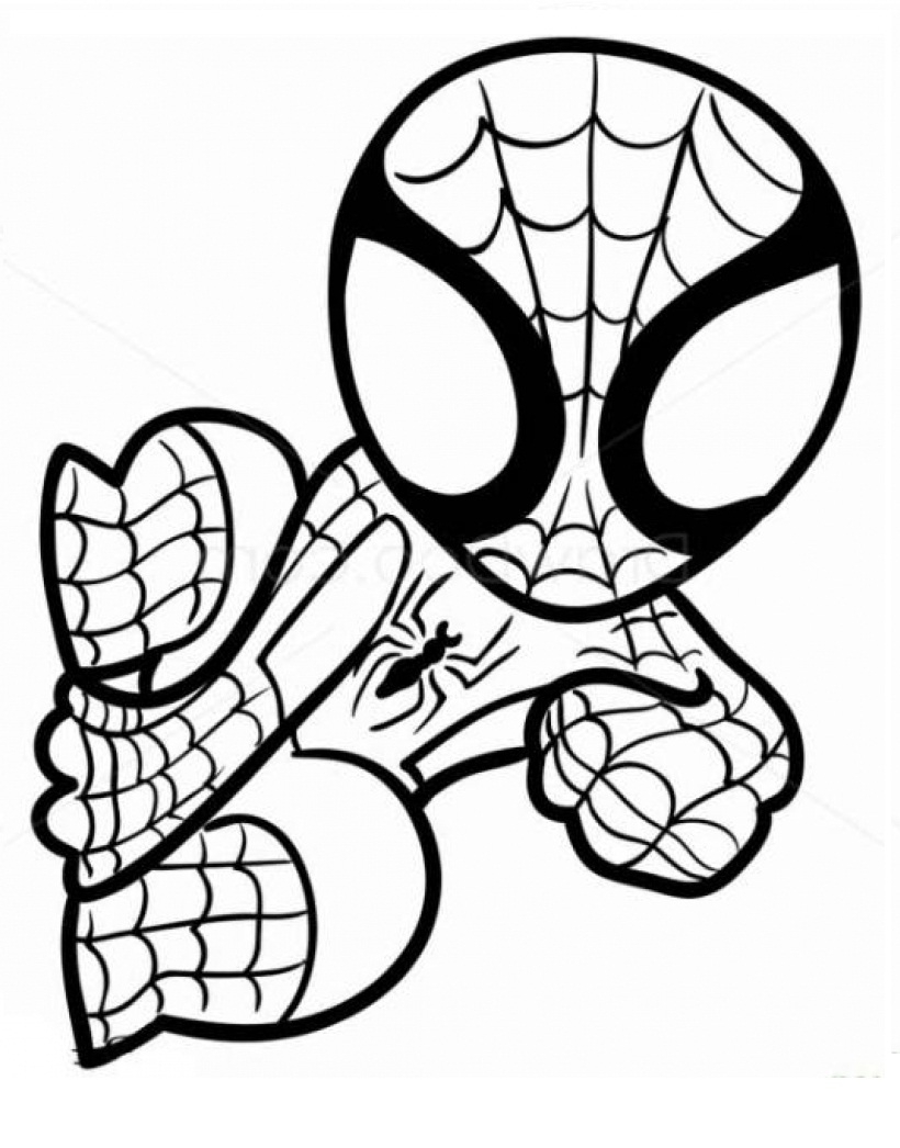 spiderman color pages free