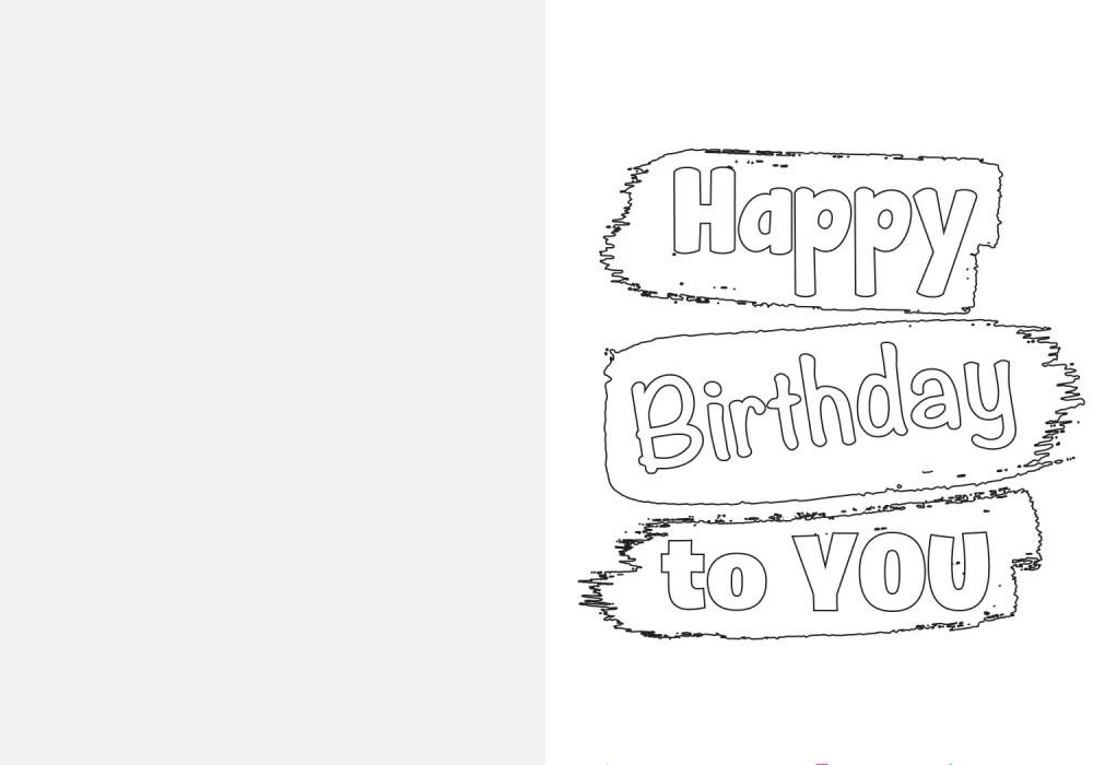 Free Coloring Printable Birthday Cards Printable New Year Banners
