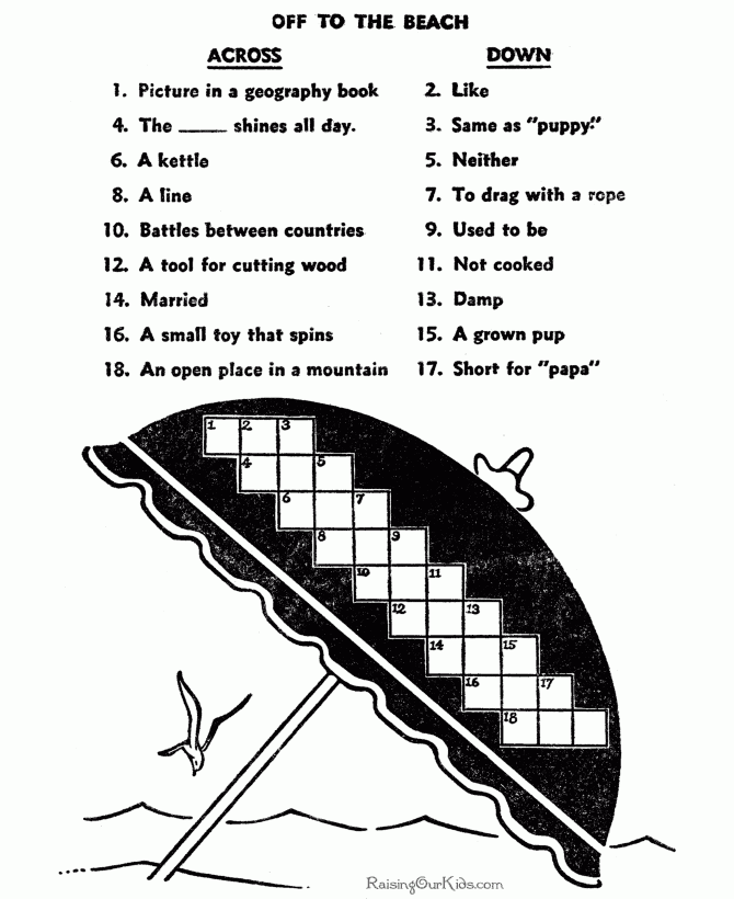 crossword puzzle printables