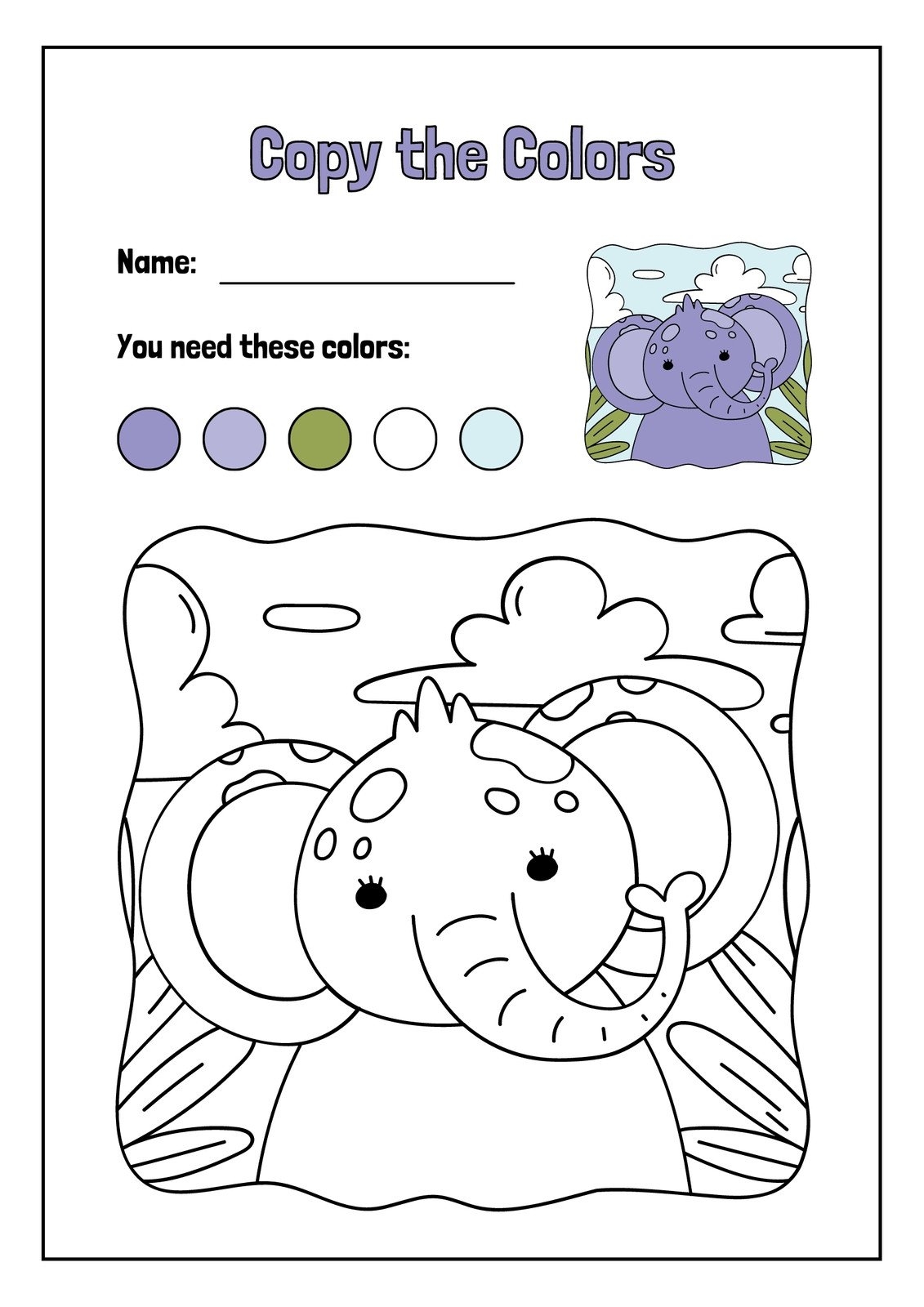 printable art worksheet