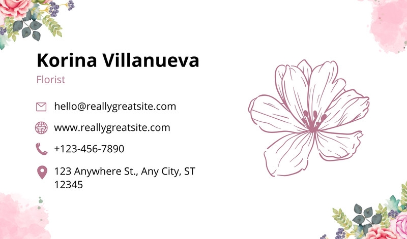 Free Custom Printable Florist Business Cards Canva