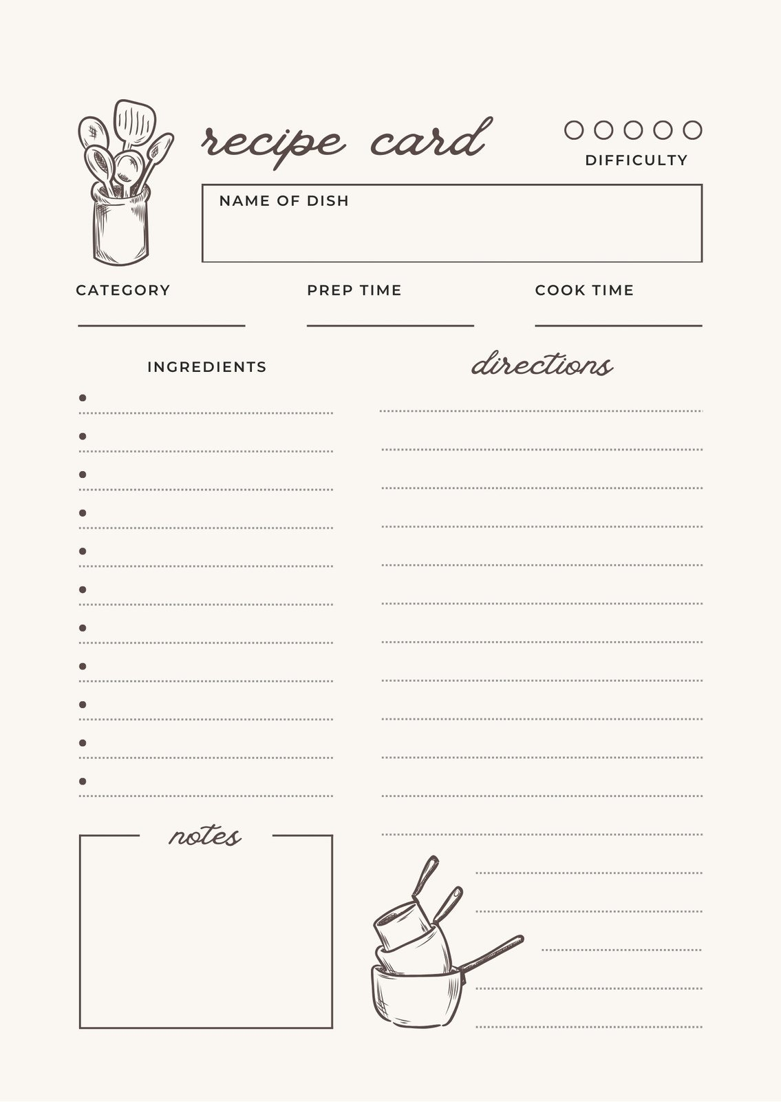 Free Custom Printable Recipe Card Templates Online Canva 