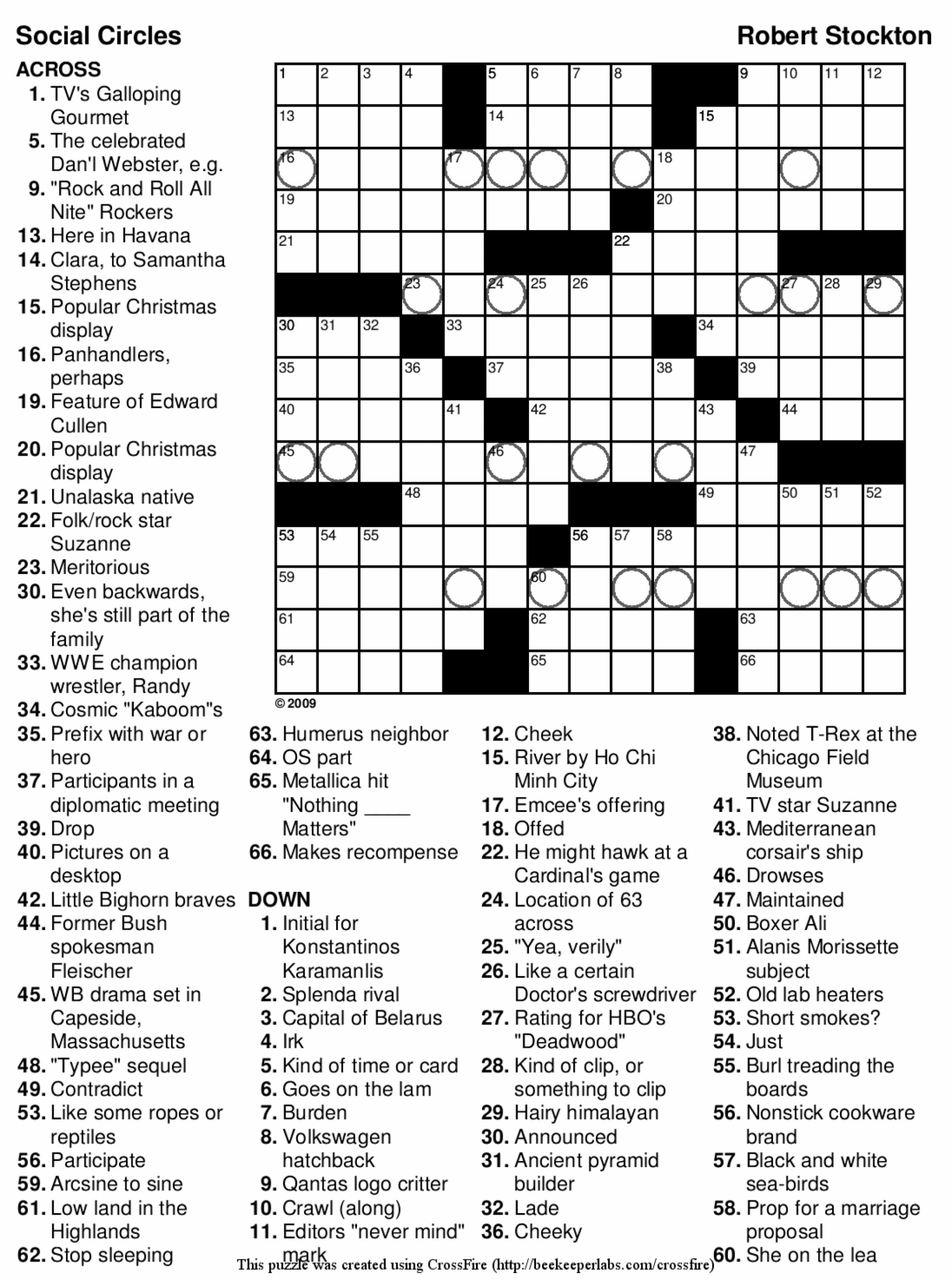 daily crossword puzzle printable