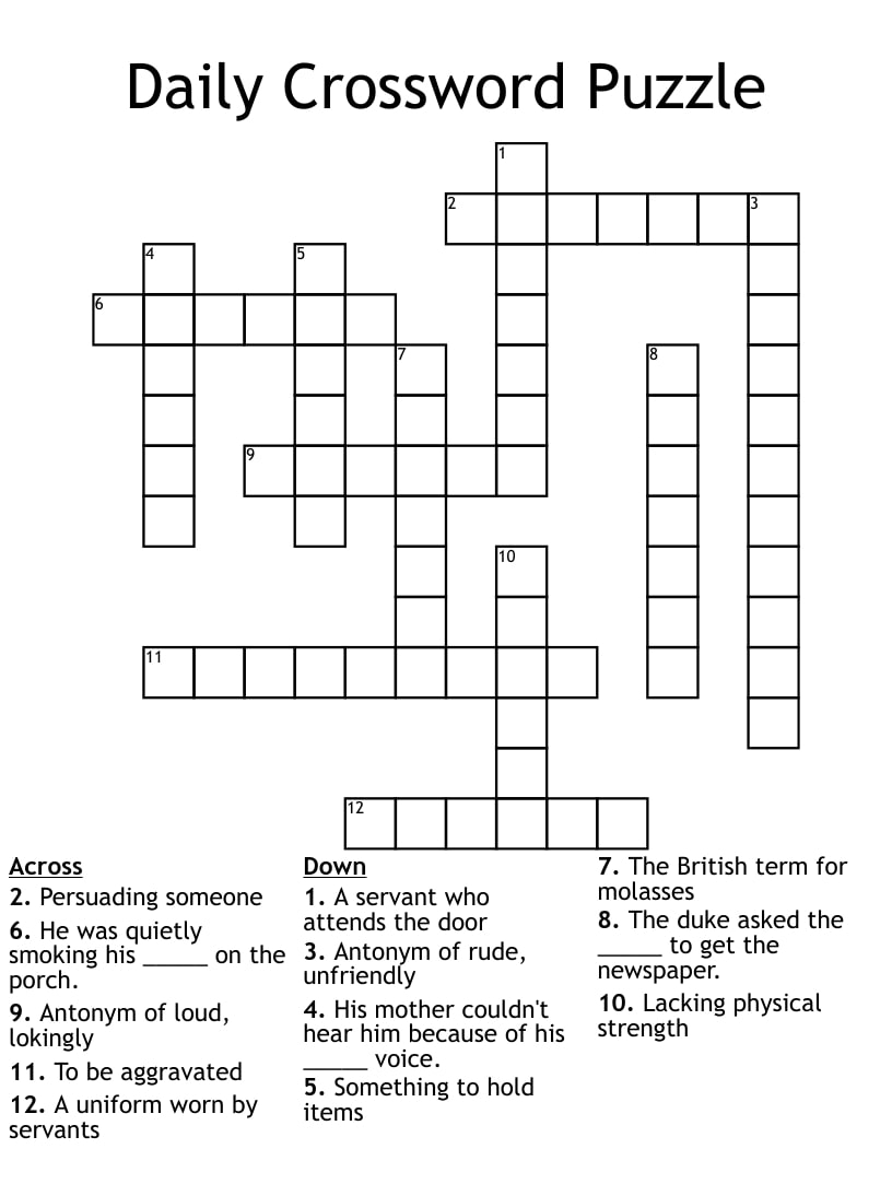 printable daily crossword puzzle