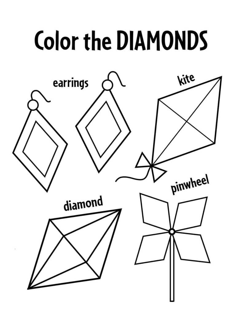 Free Diamond Worksheets For Preschool The Hollydog Blog Worksheets 