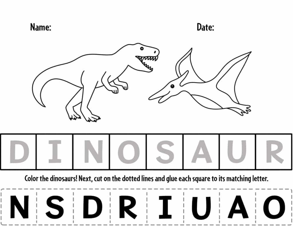 Free Dinosaur Printables For Preschool The Hollydog Blog 