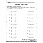 Free Dividing Fractions By Fractions Worksheet Download Free Dividing