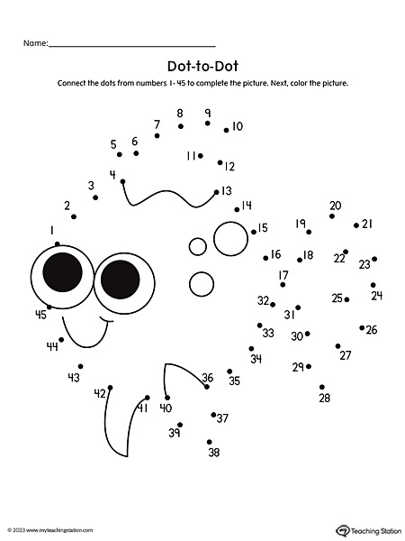 dot to dot worksheet