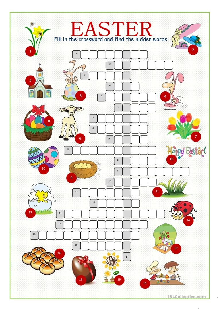 easter crossword puzzles printable