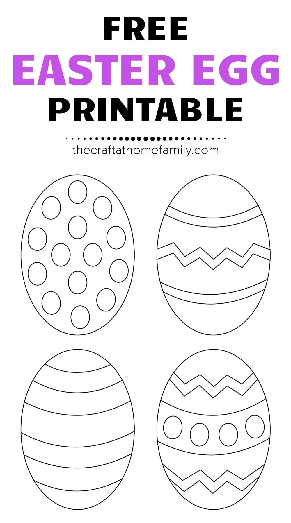 Free Easter Egg Template 9 Easy Crafts The Craft at Home Family