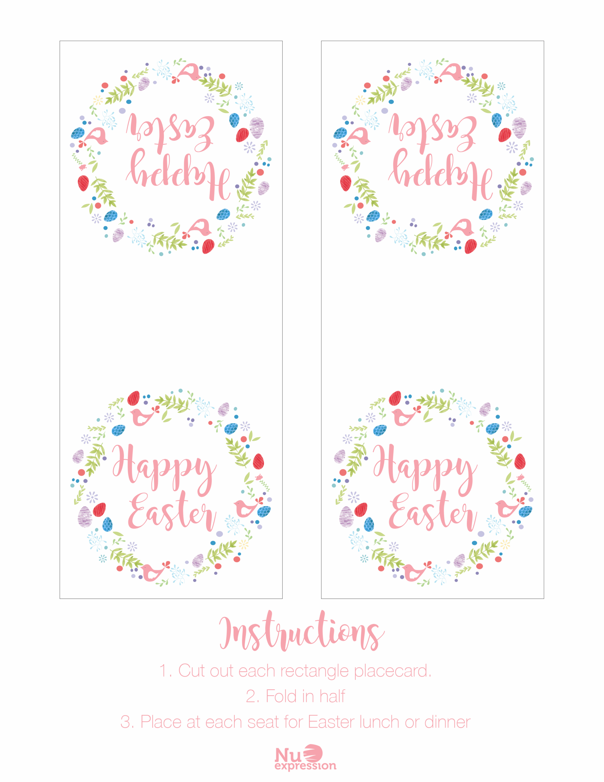 Free Easter Place Cards Printable Free Printable