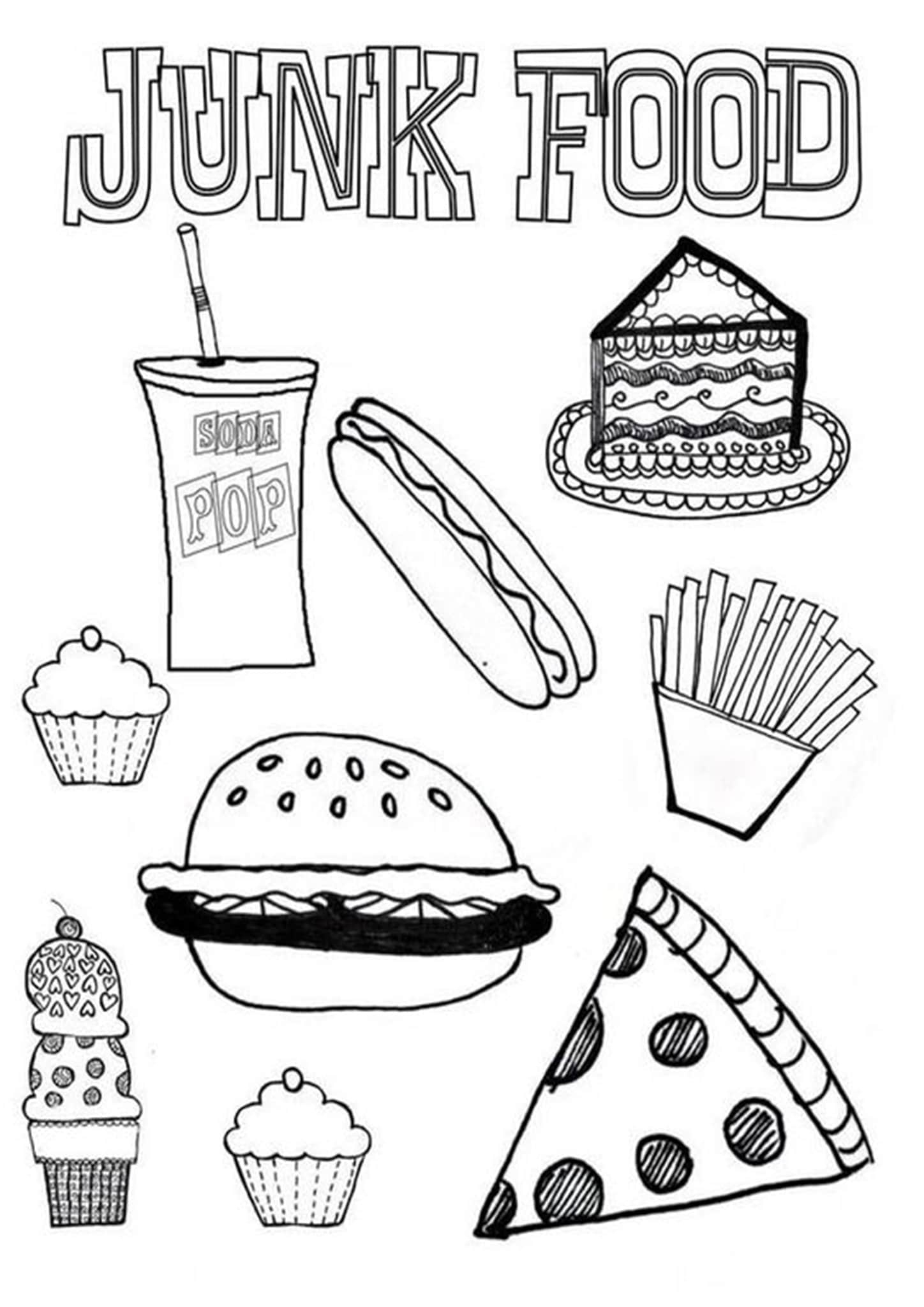 Free Easy To Print Food Coloring Pages Tulamama